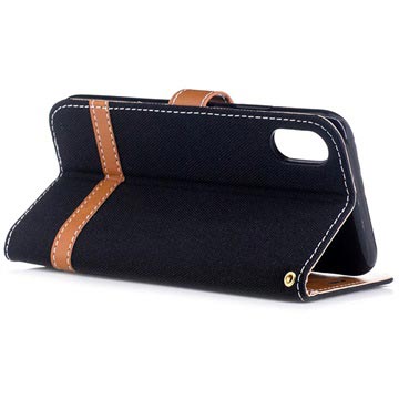 Two-Tone Jeans iPhone X / iPhone XS Pung - Sort