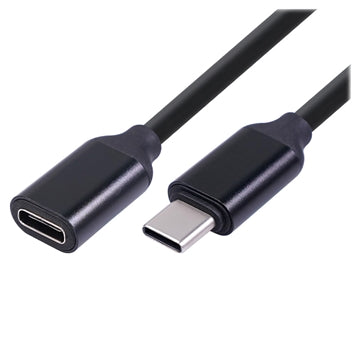 USB 3.1 Type-C Han/Hun Forlængerkabel - 1.5m - Sort