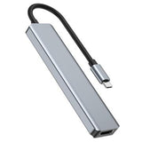 USB-C 7-i-1 hub - HDMI/USB-A/USB-C PD/SD/Micro SD - Grå