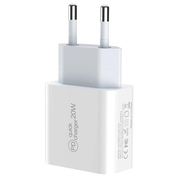 PD USB-C Oplader - 20W - Hvid