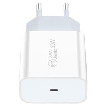 PD USB-C Oplader - 20W - Hvid