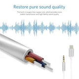 USB Type-C til 3.5mm lydkabel - 1m - Sølv