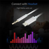USB Type-C til 3.5mm lydkabel - 1m - Sølv