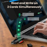 Ugreen USB-C og USB til SD/MicroSD 5Gbps kortlæser