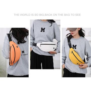 Unisex enkelt skuldertaske / crossbody-taske - sort