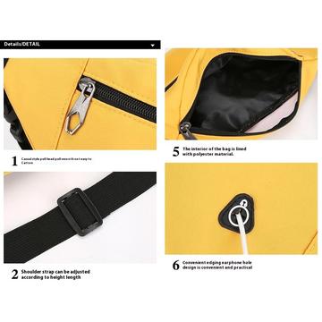 Unisex enkelt skuldertaske / crossbody-taske - sort