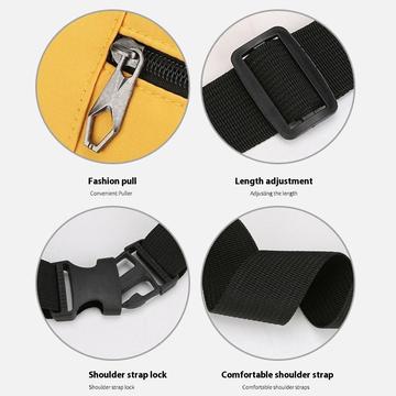Unisex enkelt skuldertaske / crossbody-taske - mørkeblå