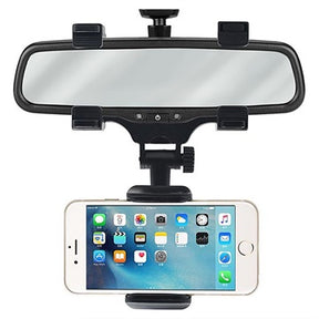 Universal 360 Roterende Bakspejl Holder til Smartphones - Sort