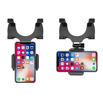 Universal 360 Roterende Bakspejl Holder til Smartphones - Sort