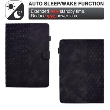 Universal 3D Pattern Smart Tablet Folio Etui - 10" - Sort