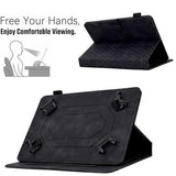 Universal 3D Pattern Smart Tablet Folio Etui - 10" - Sort