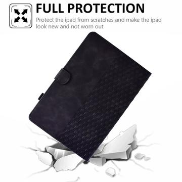 Universal 3D Pattern Smart Tablet Folio Etui - 10" - Sort