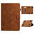 Universal 3D Pattern Smart Tablet Folio Etui - 10" - Brun