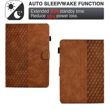 Universal 3D Pattern Smart Tablet Folio Etui - 10" - Brun