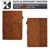 Universal 3D Pattern Smart Tablet Folio Etui - 10" - Brun