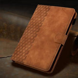 Universal 3D Pattern Smart Tablet Folio Etui - 10" - Brun