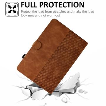 Universal 3D Pattern Smart Tablet Folio Etui - 10" - Brun