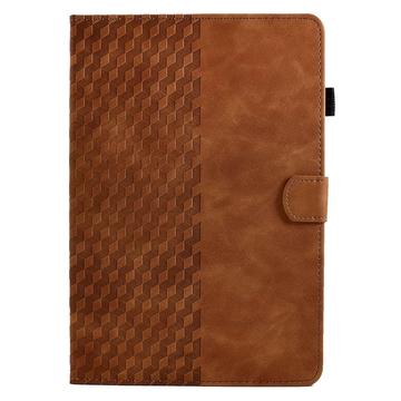 Universal 3D Pattern Smart Tablet Folio Etui - 10" - Brun