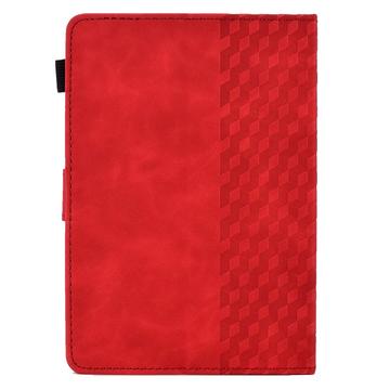 Universal 3D Mønster Smart Tablet Folio Etui - 10" - Red