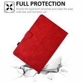 Universal 3D Mønster Smart Tablet Folio Etui - 10" - Red