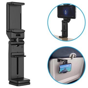 Universel Justerbar Mobilholder til Flyrejser - 5.5-9.5cm - Sort