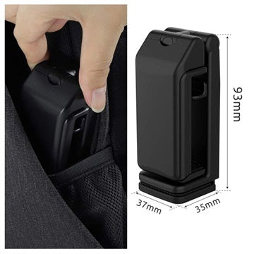 Universel Justerbar Mobilholder til Flyrejser - 5.5-9.5cm - Sort