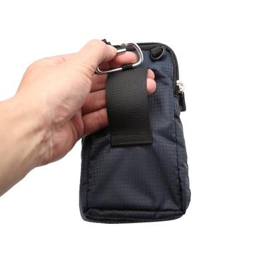 Universal bælteklipsetui til smartphones med karabinhage og strop - 6,3"-6,9" - mørkeblå