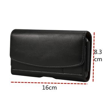 iPhone/smartphone universal bælte cover/taske 16x8.3x1.8cm - Sort