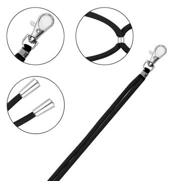 Universal Crossbody-telefonsnor med patch-justerbar skulderstrop Mobiltelefon-halsstrop - sort