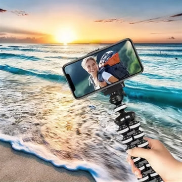 Universal Fleksibelt Smartphone Tripod Stativ - 60-85mm - Sort