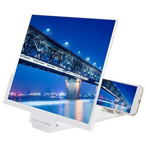 Universal Foldbar Smartphone Forstørrelsesglas - 14" - Hvid