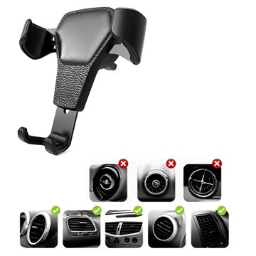 Universal Gravity Mobilholder til Luftkanal - Sort