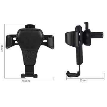 Universal Gravity Mobilholder til Luftkanal - Sort