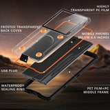 Universal IP68 vandtæt etui / undervandscover - 6.9" - Sort
