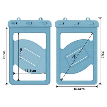 Universelt IPX8 vandtæt tablet-etui - 9" - Blå