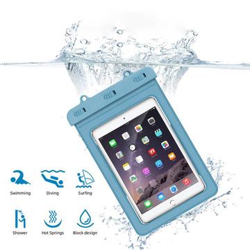 Universal IPX8 vandtæt tablet-etui - 9" - Cyan