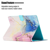 Universal Marble Pattern Folioetui til Tablet - 10" - Pink / Blå