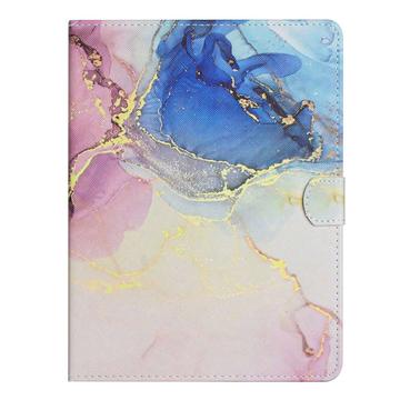 Universal Marble Pattern Folioetui til Tablet - 10" - Pink / Blå