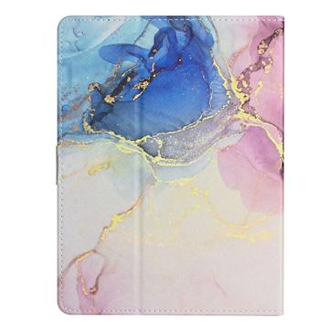 Universal Marble Pattern Folioetui til Tablet - 10" - Pink / Blå