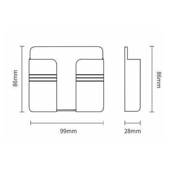 Universal Mobile Holder for Wall - 9.9x2.5cm - White