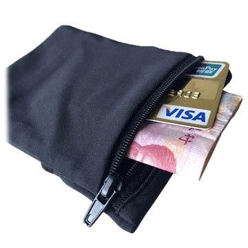 Universal Løbearmbånd / Håndled Pung - 4"-6" - Sort