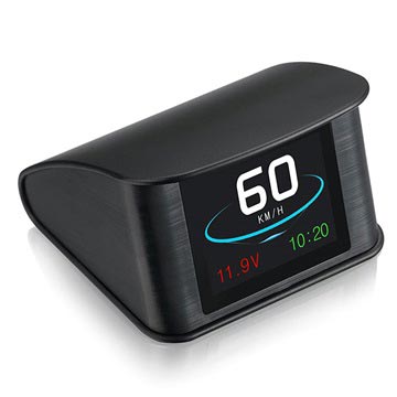 Universal Smart Digital HUD Bil Hastighedsmåler T600 - Sort