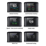 Universal Smart Digital HUD Bil Hastighedsmåler T600 - Sort