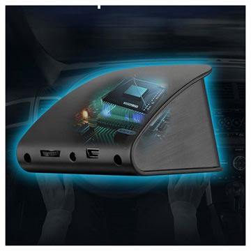 Universal Smart Digital HUD Bil Hastighedsmåler T600 - Sort