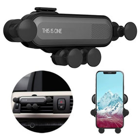 Universal Gravity Mobilholder til Luftkanal til Smartphone - Sort
