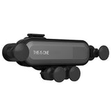 Universal Gravity Mobilholder til Luftkanal til Smartphone - Sort