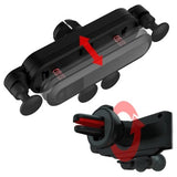 Universal Gravity Mobilholder til Luftkanal til Smartphone - Sort