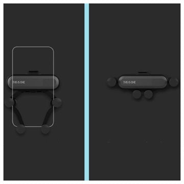 Universal Gravity Mobilholder til Luftkanal til Smartphone - Sort