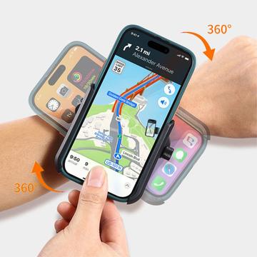 Universal sportsarmbånd med smartphoneholder - 4"-7" - sort