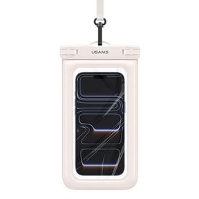 Usams YD017 universelt IPX8-vandtæt etui - 7.2" - beige